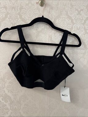 Nike Black Strappy Crop Bralette by Riccardo Tisci